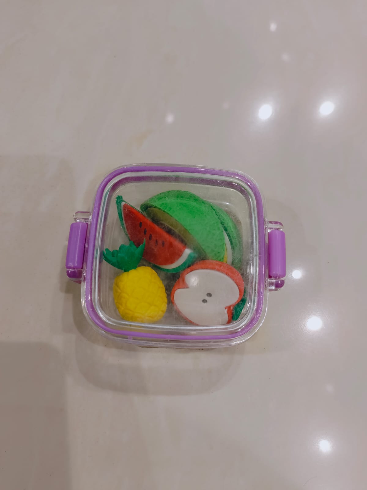 Fruit Tiffin Box Eraser Kawaii