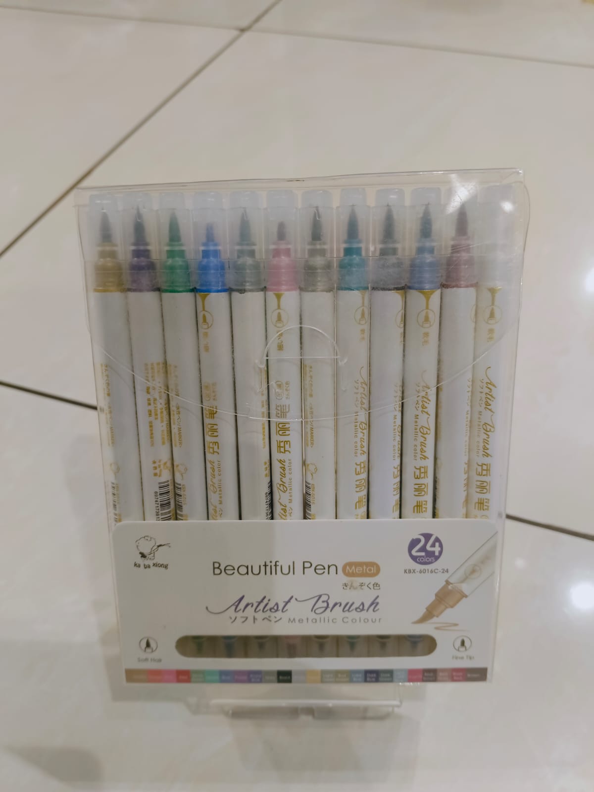 Artist Brush Marker Mettallic Shades 24 Colours