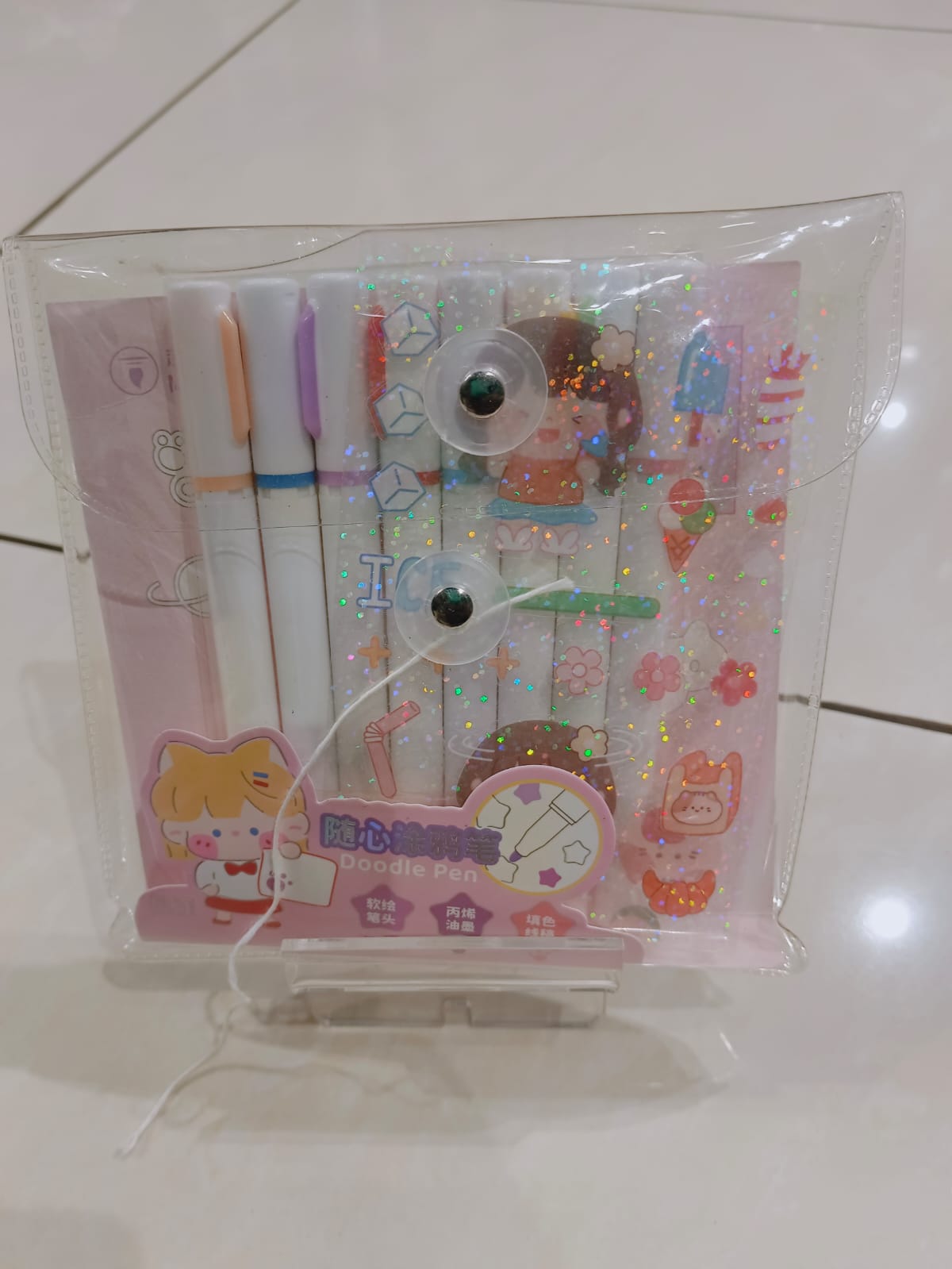 8 Colour Doodle Pen with Sticker